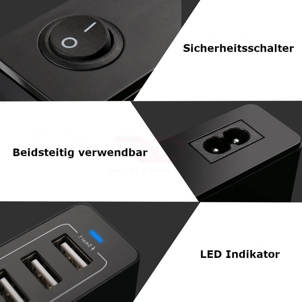 10 Port USB Stecker Schnellladen