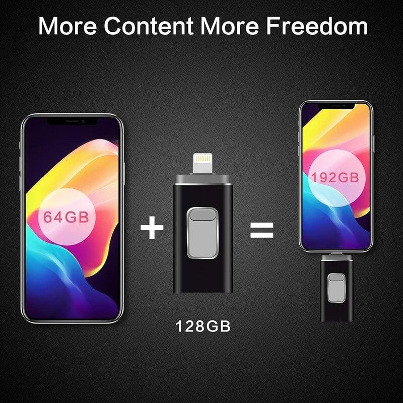 USB Stick leichte Fotoübertragung für Apple & USB-C USB 3.0 8GB bis 512 GB Anschluss iPhone iPad Lightning