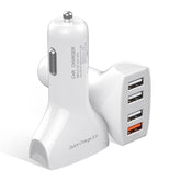 USB Quick Charge Adapter fuer Auto Zigarettenanzuender in weiss