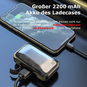 Bluetooth Kopfhörer In Ear Grosser Akku dient als Powerbank