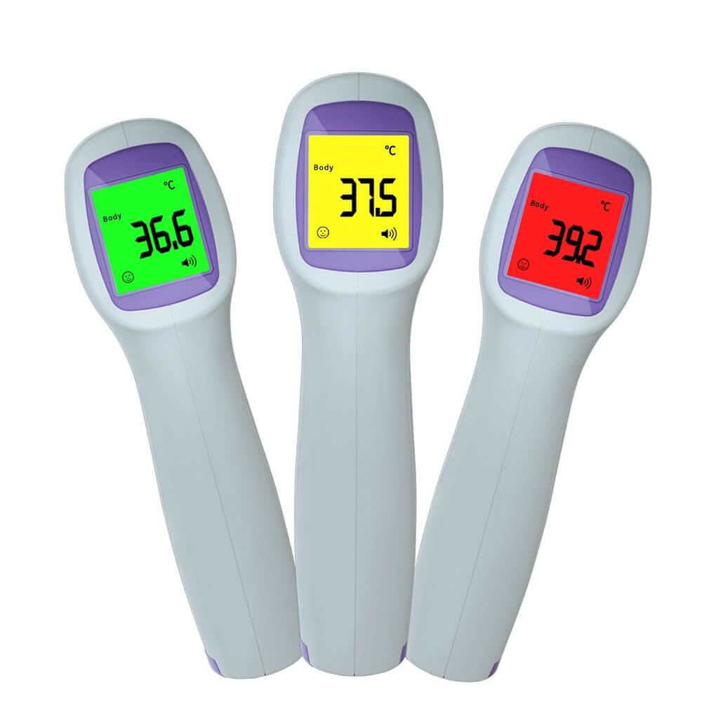 Fieberthermometer Kontaktlos mit LCD Display Anzeige