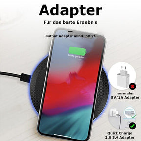 Induktive Schnell Ladeplatte Qi starker Output Fast Quick Charge