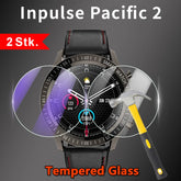 Panzerglas Schutzfolie 2 Stk. für Smartwatch Pacific 2® Displayschutzfolie 2,5D HD klar [Anti Kratzer] [Anti Fingerabdruck]