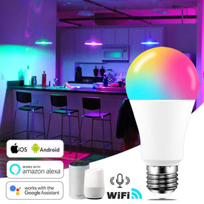 Smarte Glühbirne Alexa Google Home