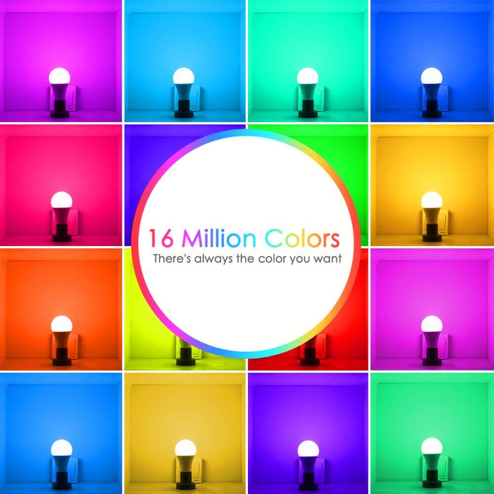 Smarte Glühbirne Alexa Google Home Farben