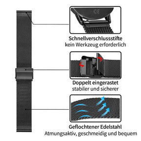 Smartwatch Ersatz Armband Mesh Sicherer Verschluss