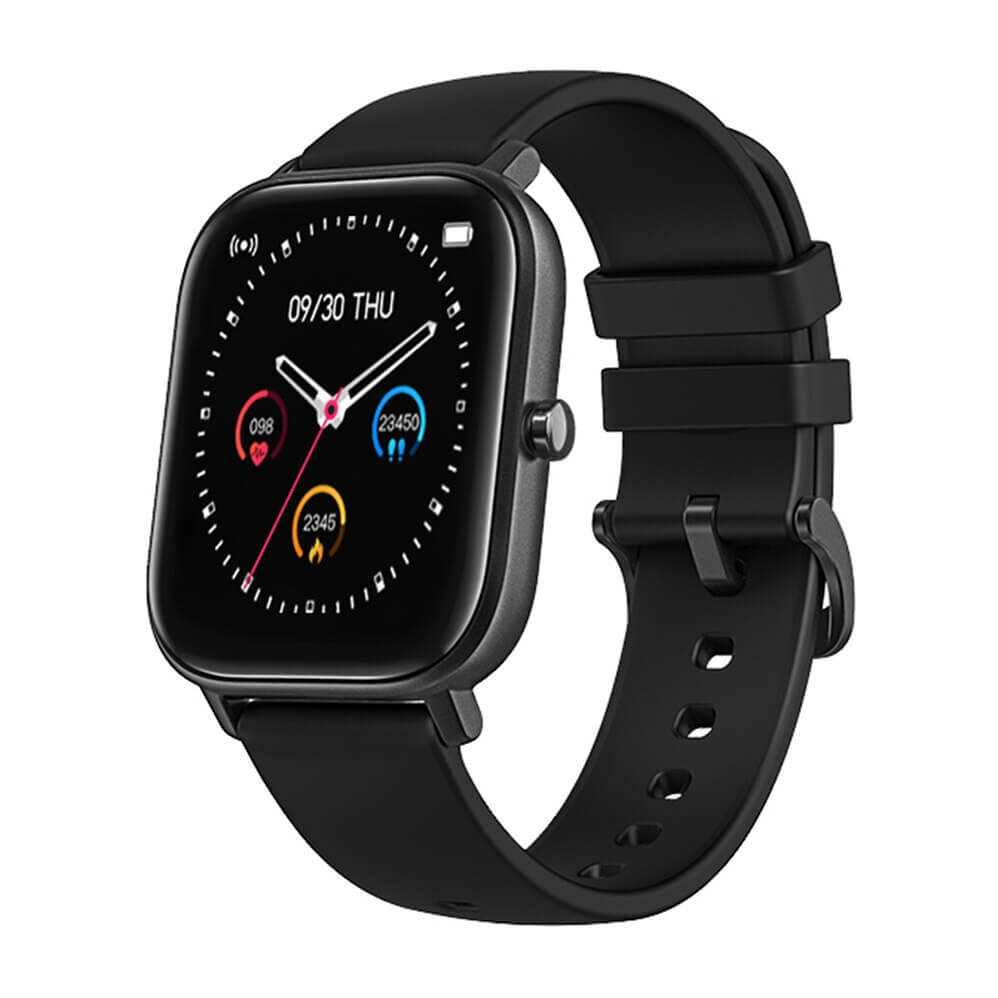 Smartwatch mit vielen Funktionen Schwarz Silikon